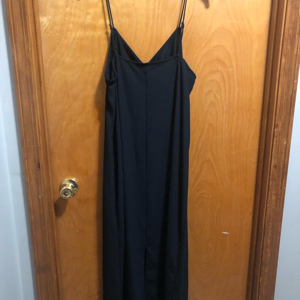 Elegant Black Spaghetti Strap Dress